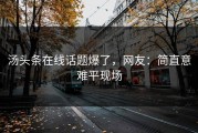 汤头条在线话题爆了，网友：简直意难平现场