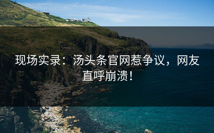现场实录：汤头条官网惹争议，网友直呼崩溃！